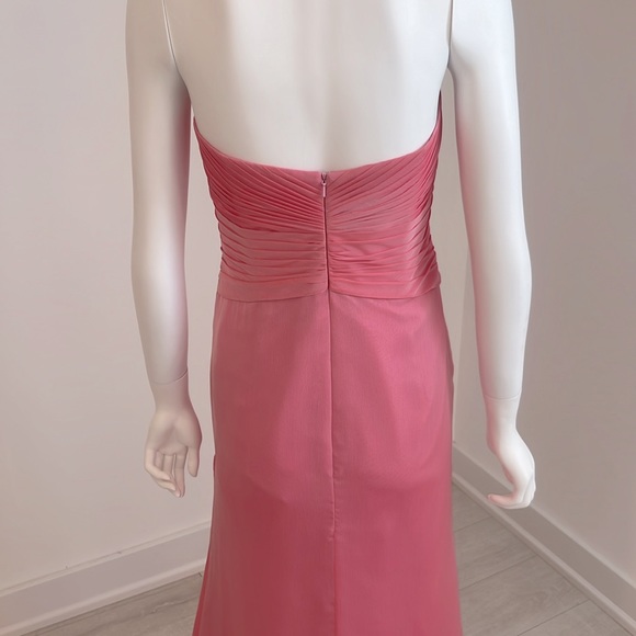 NWT SAMPLE BELLA FORMALSby Venus Bridal size 12 Rose Iridescent Chiffon Pristine - Picture 7 of 10